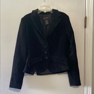 Hot Kiss Black Velvet Blazer Fitted Classic
